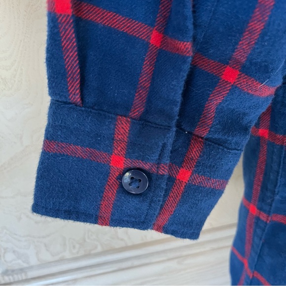 American Eagle Plaid Flannel Long Sleeve Button Down Shirt - Picture 4 of 8